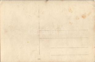 1915 Brest, Brest-Litowsk; WWI German military, ruins of the Bernardine Church with soldiers in wint...