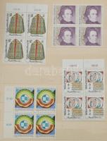 Ausztria 1990-2001 négyestömb összeállítás, 65 különféle négyestömb 8 lapos A/4 berakóban