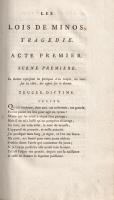 Voltaire [Arouet, François-Marie]:
Théatre. Tome sixieme.
[Kehl], 1785. L'Imprimerie de la So...