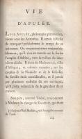 Apuleius, [Lucius]: Les Métamorphoses; ou l'ane d'or d'Apulée, philosophe platonicien...