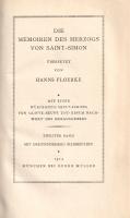 Saint-Simon, [Louis de Rouvroy, duc de]: 
Die Memoiren des Herzogs von Saint-Simon. Übersetzt von H...