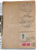 Óriási okmánybélyeges irat gyűjtemény. közel 200 darab irat nagyrészt az 1950-es évek okmánybélyegei...