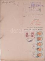 Óriási okmánybélyeges irat gyűjtemény. közel 200 darab irat nagyrészt az 1950-es évek okmánybélyegei...