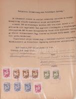 Óriási okmánybélyeges irat gyűjtemény. közel 200 darab irat nagyrészt az 1950-es évek okmánybélyegei...