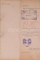 Óriási okmánybélyeges irat gyűjtemény. közel 200 darab irat nagyrészt az 1950-es évek okmánybélyegei...