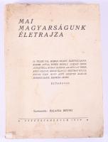 Mai magyarságunk életrajza. Nemzetismeret. (Gróf Teleki Pál, Hóman Bálint és mások előadásai). Szerk.: Balassa Brunó. Székesfehérvár, 1939, magánkiadás (Csitáry G. Jenő-ny.), 248+(2) p. Kiadói papírkötés, kissé foltos borító