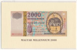 2000. 2000Ft "Millenium" "MM 0192057" eredeti díszcsomagolásban + tájékoztató lap T:UNC Adamo F56A