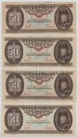 1980-1989. 50Ft (4xklf) T:AU-F szép papír, közte nyomdai festékfoltos Adamo F21