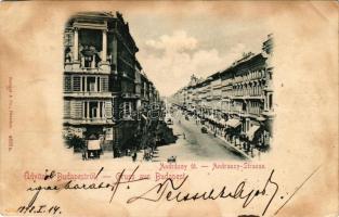 1898 Budapest VI. Andrássy út, Fonciére Biztosító. Stengel &amp; Co. (Dresden) (vágott / cut)