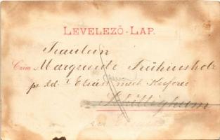 1898 Budapest VI. Andrássy út, Fonciére Biztosító. Stengel &amp; Co. (Dresden) (vágott / cut)
