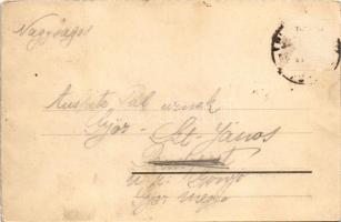 Budapest, látkép a várból, Margit híd, Parlament. Stengel &amp; Co. (Dresden) 4620. (vágott / cu...