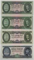 1962-1975. 10Ft (3xklf) + 1969. 20Ft + 1989. 50Ft + 1984-1989. 100FT (2xklf) T:AU-F szép papír Adamo F21