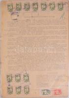 Óriási okmánybélyeges irat gyűjtemény. közel 200 darab irat nagyrészt az 1950-es évek okmánybélyegei...