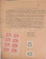 Óriási okmánybélyeges irat gyűjtemény. közel 200 darab irat nagyrészt az 1950-es évek okmánybélyegei...