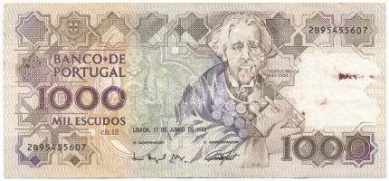 Portugália 1994. 1000Esc "2B 95455607" T:F fo. Portugal 1994. 1000 Escudos "2B 95455607" C:F spotted Krause P#181j
