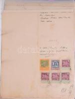 Több mint 200 darabos, fele részt Korona-fillér, felerészt forint-fillér okmánybélyeges óriási okmán...