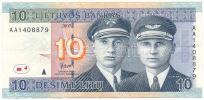 Litvánia 2007. 10L "AA1408879" T:F Lithuania 2007. 10 Litu "AA1408879" C:F  Krause P#68