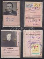 1948-1952 2db pécsi vasúti arcképes igazolvány