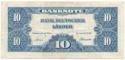 Német Szövetségi Köztársaság 1949. 10M "R9117637W" T:F erős papír
Federal Republic of Ger...