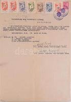 Több mint 200 darabos, nagyrészt forint-fillér az 1950-es évekből okmánybélyeges irat gyűjtemény, lá...