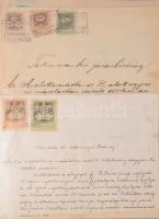 Több mint 200 darabos, nagyrészt forint-fillér az 1950-es évekből okmánybélyeges irat gyűjtemény, lá...