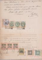 Több mint 200 darabos, nagyrészt forint-fillér az 1950-es évekből okmánybélyeges irat gyűjtemény, lá...