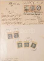 Több mint 200 darabos, nagyrészt forint-fillér az 1950-es évekből okmánybélyeges irat gyűjtemény, lá...