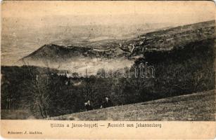 1902 Budapest XII. Kilátás a János-hegyről. Schwarcz J. kiadása (kopott sarkak / worn corners)