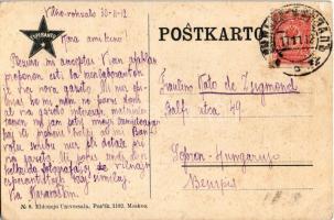 1912 Moscow, Moskau, Moscou, Moszkva; Car-Sonorilego / Kremlin, Tsar Bell. Esperanto postcard (EK)