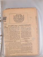 1956 A Forradalom és szabadságharc időszakából származó folyóirat számol gyűjteménye, októbertől dec...