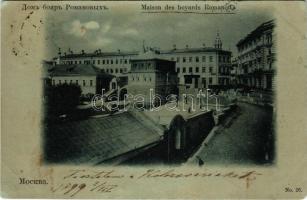 1899 Moscow, Moskau, Moscou, Moszkva; Maison des boyards Romanoff / Palace of the Romanov Boyars at ...