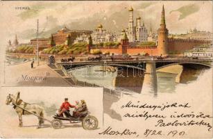 1901 Moscow, Moskau, Moscou, Moszkva; Kremlin. Art Nouveau, litho (Rb)