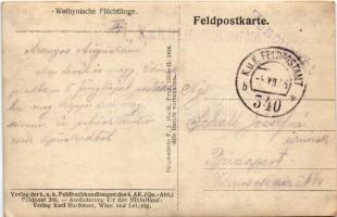 1916 Wolhynische Flüchtlinge. Verlag der k.u.k. Feldbuchhandlungen des 4. AK. Feldpost 340. / WWI Au...
