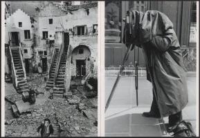 cca 1967 előtt Henri Cartier-Bresson (1908-2004) francia fotóriporter, fotóművész felvételei (Utcai fotográfus; Bazilika), 2 db modern nagyítás a néhai Fotó újság archívumából, jelzés nélkül, 21x15 cm