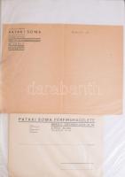 ca 1900-1960 Vegyes okmány gyűjtemény Miskolc környéki számlák, reklámok, egyéb iratok, okmányok, kb...