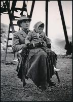 cca 1948 Robert Capa (1913-1954) (eredeti neve Friedmann Endre) magyar - francia fotóriporter felvétele Gary Cooper amerikai színészről, 1 db modern nagyítás, jelzés nélkül, 21x15 cm