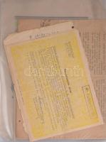 ca 1900-1960 Vegyes okmány és nyomtatvány gyűrűs berakóban kb 50 db