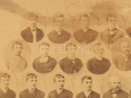 1891 Igló, Zipser Neudorf, Spisská Nová Ves; Az iglói főgimnázium VIII. oszt. végzett tanulói, tabló...