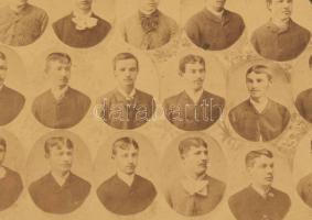 1891 Igló, Zipser Neudorf, Spisská Nová Ves; Az iglói főgimnázium VIII. oszt. végzett tanulói, tabló...