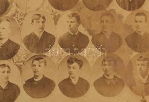 1891 Igló, Zipser Neudorf, Spisská Nová Ves; Az iglói főgimnázium VIII. oszt. végzett tanulói, tabló...