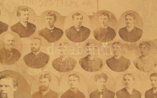 1891 Igló, Zipser Neudorf, Spisská Nová Ves; Az iglói főgimnázium VIII. oszt. végzett tanulói, tabló...