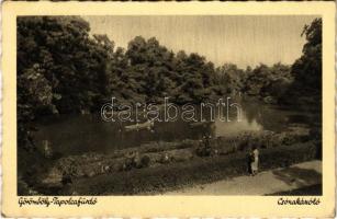 1943 Miskolctapolca, Görömbölytapolca, Görömbölyi-Tapolca, Tapolca (Miskolc); Csónakázó tó (EB)