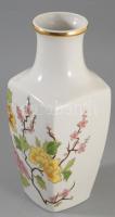 Hollóházi virágos váza. Kézzel festett, jelzett, hibátlan 31 cm