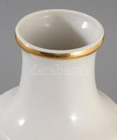 Hollóházi virágos váza. Kézzel festett, jelzett, hibátlan 31 cm