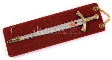 Lengyel millenium emlékére miniatűr díszkard, jelzett, feliratos. / Polish commemorative sword. 20 cm