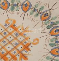 Gorka Iparművészeti Vállalatos kerámia tál. Mázas kerámia, jelzett, hibátlan 32 cm