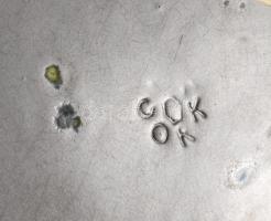 Gorka Géza (1894-1971): Iparművészeti vállalatos rákos tál. Kézzel festett mázas kerámia, jelzett, h...