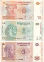 Kongói Demokratikus Köztársaság 2003. 10Fr + 20Fr + 2007. 50Fr T:UNC
Democratic Republic of the Con...