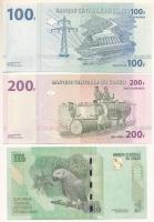 Kongói Demokratikus Köztársaság 2007. 100Fr + 200Fr + 2022. 1000Fr T:UNC
Democratic Republic of the...