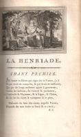 (Voltaire) [Arouet, François-Marie]:
La Henriade. Nouvelle édition. Tome I. [Esterházy Eleonóra tul...